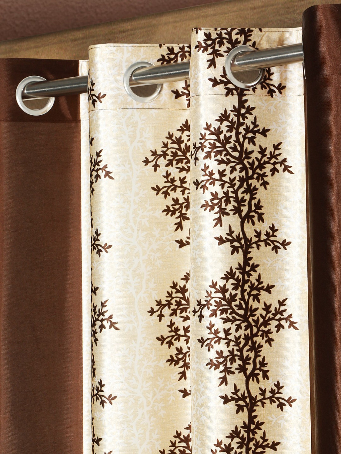 Image of Home Sizzler 274 cm (9 ft) Long Door Polyester Semi Transparent Curtain (Pack Of 2)