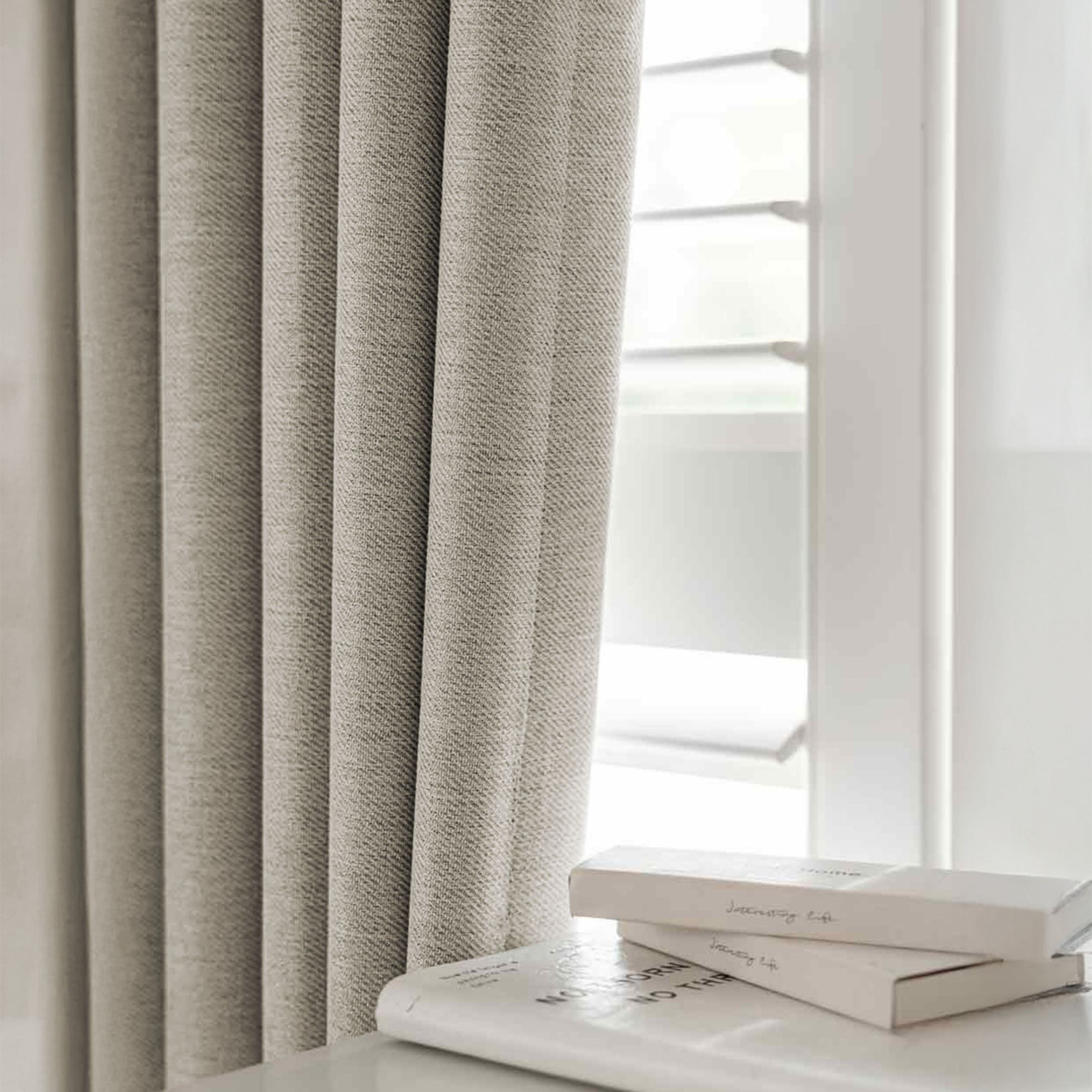 Image of LINENWALAS 243.84 cm (8 ft) Door Polyester Blackout Curtain (Pack Of 2)