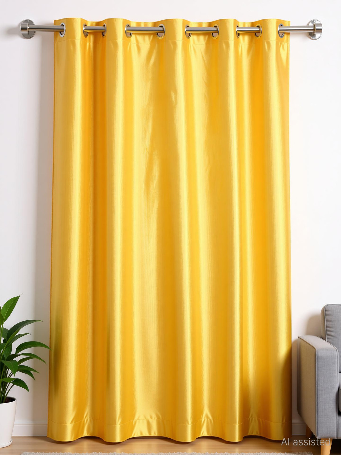 Image of Rashee Creations 153 cm (5 ft) Window Polyester Semi Transparent Curtain Single Curtain