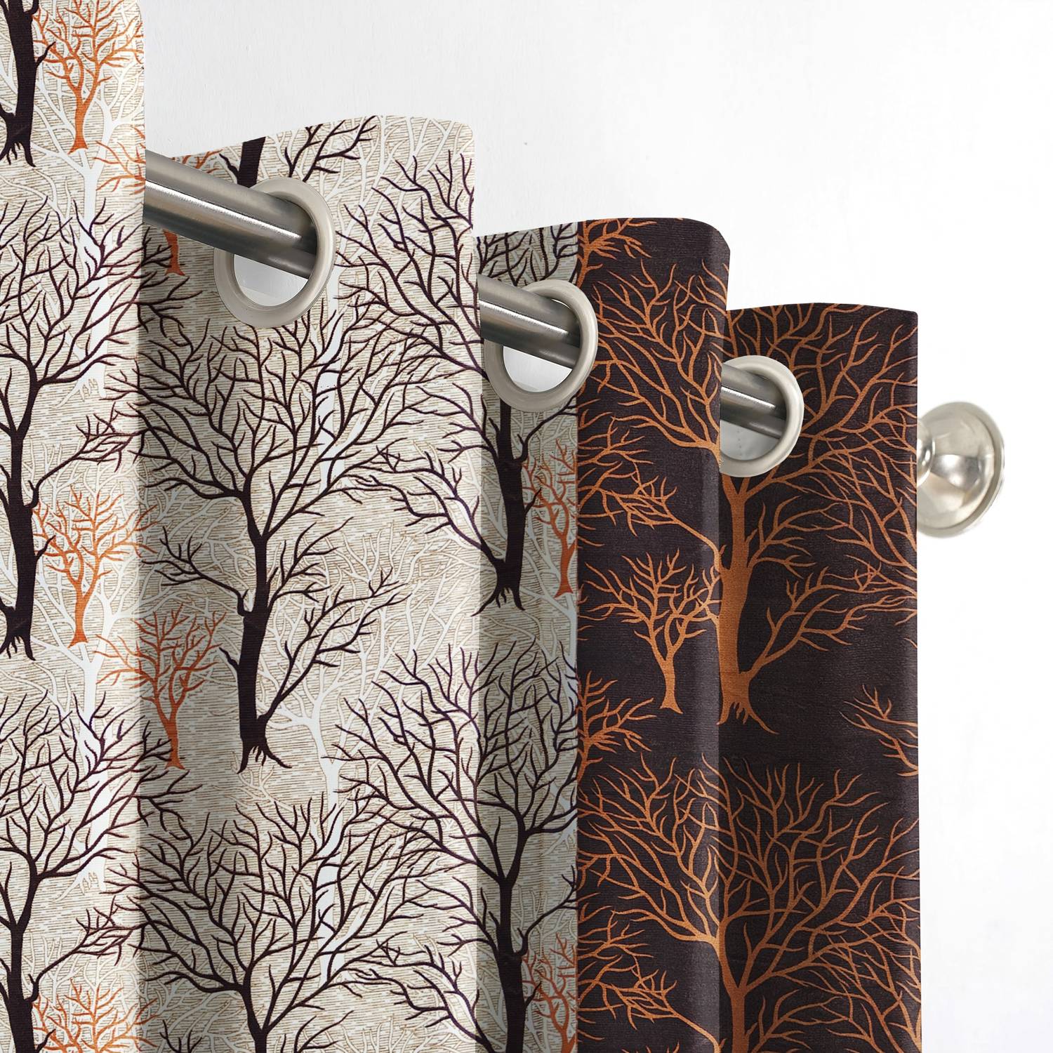BLESSINGS 274.32 cm (9 ft) Long Door Polyester Room Darkening Curtain Single Curtain