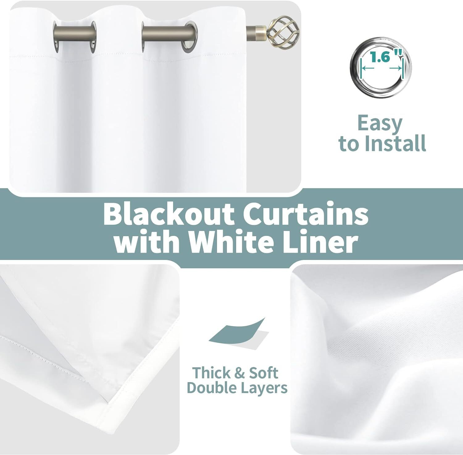 Image of bfam 213 cm (7 ft) Door Polyester Blackout Curtain (Pack Of 2)
