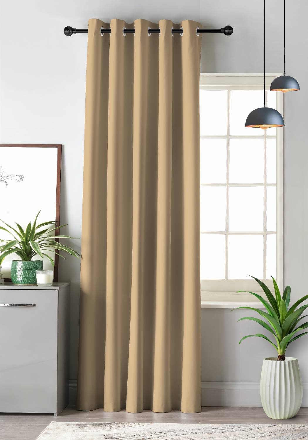 Casableu 274.32 cm (9 ft) Long Door Polyester Blackout Curtain Single Curtain