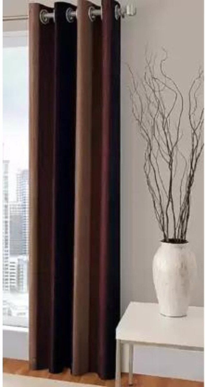 Image of shopgallery 214 cm (7 ft) Door Polyester Room Darkening Curtain Single Curtain