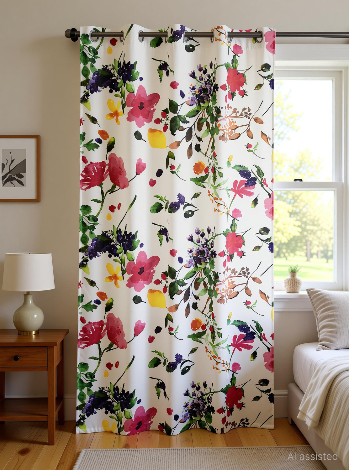 Image of OASIS 214 cm (7 ft) Door Cotton Semi Transparent Curtain Single Curtain