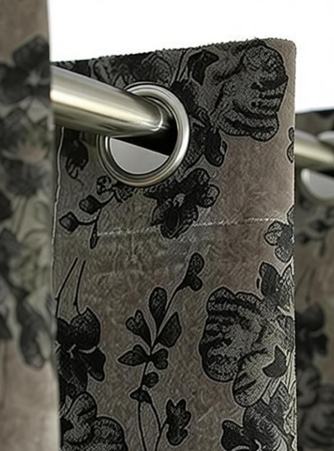 Image of Kraftiq Homes 304 cm (10 ft) Long Door Velvet Room Darkening Curtain Single Curtain