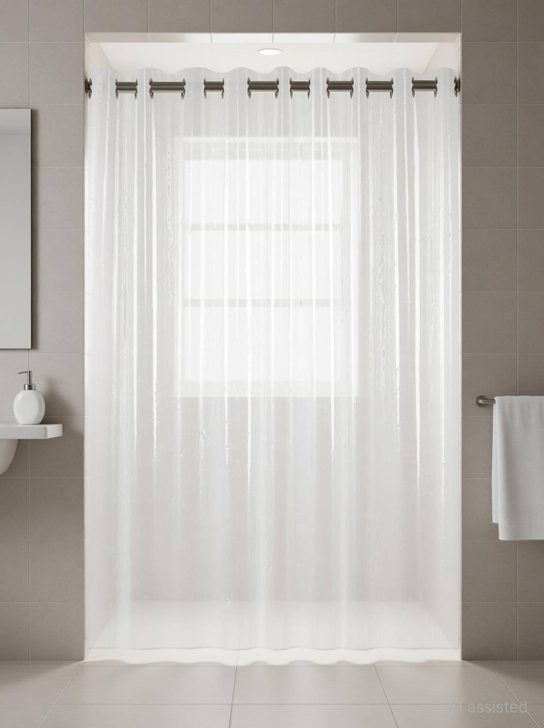 Abshant 213 cm (7 ft) Long Door PVC Transparent Curtain Single Curtain