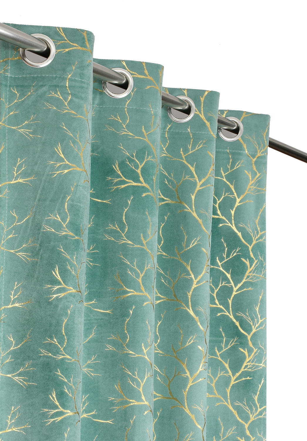 Image of FABDRAPE 274.32 cm (9 ft) Long Door Velvet Room Darkening Curtain (Pack Of 2)