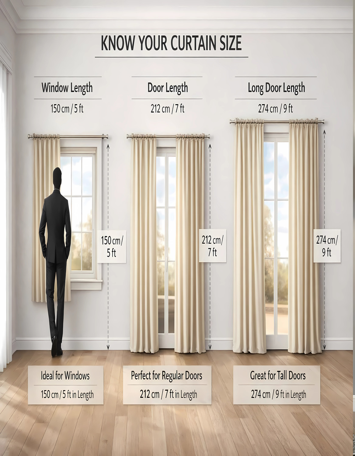 Image of Houseofcurtain 220 cm (7 ft) Long Door Polyester Room Darkening Curtain Single Curtain