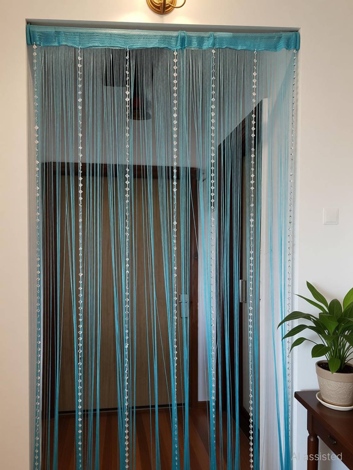 PINDIA 274.32 cm (9 ft) Long Door Polyester Semi Transparent Curtain Single Curtain