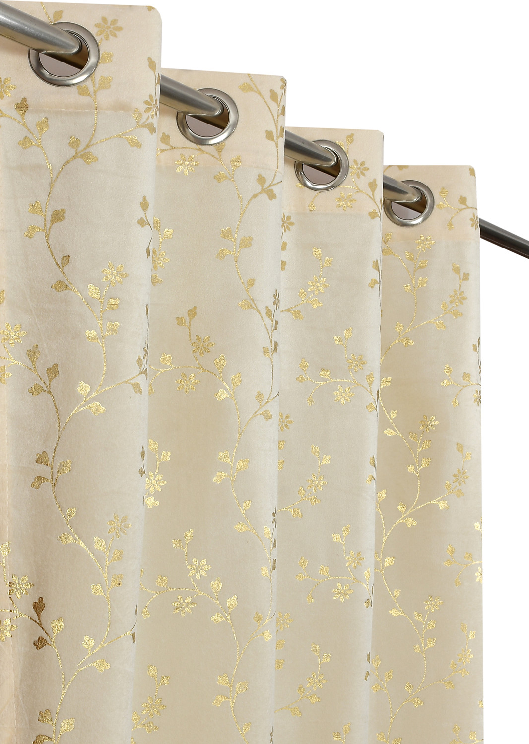 Image of Elam 274.32 cm (9 ft) Long Door Velvet Room Darkening Curtain (Pack Of 2)