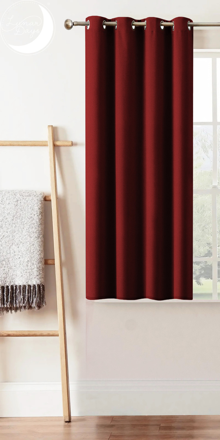 Image of Lunar Days 152 cm (5 ft) Window Jacquard Room Darkening Curtain Single Curtain