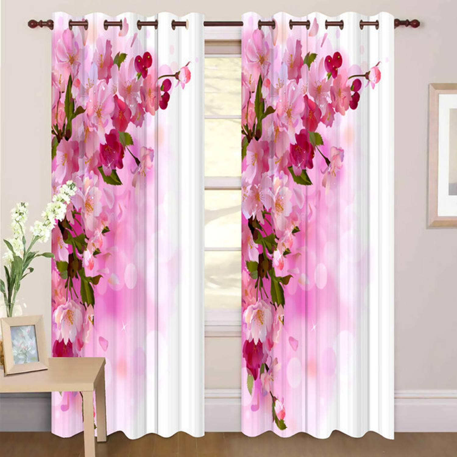 S VEERA 154 cm (5 ft) Window Polyester Room Darkening Curtain