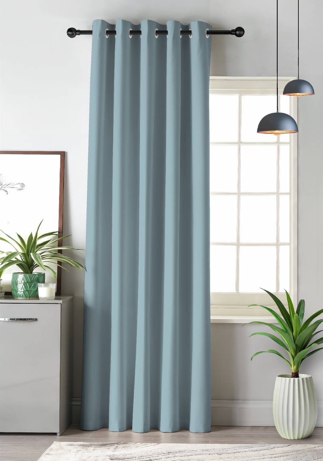 Casableu 274.32 cm (9 ft) Long Door Polyester Blackout Curtain Single Curtain