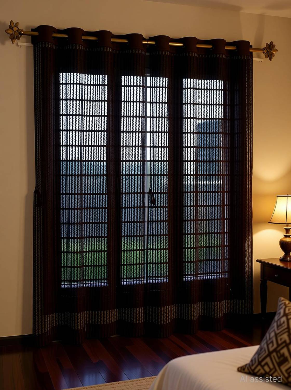 BANAVY 152 cm (5 ft) Window Tissue, Net Semi Transparent Curtain (Pack Of 2)
