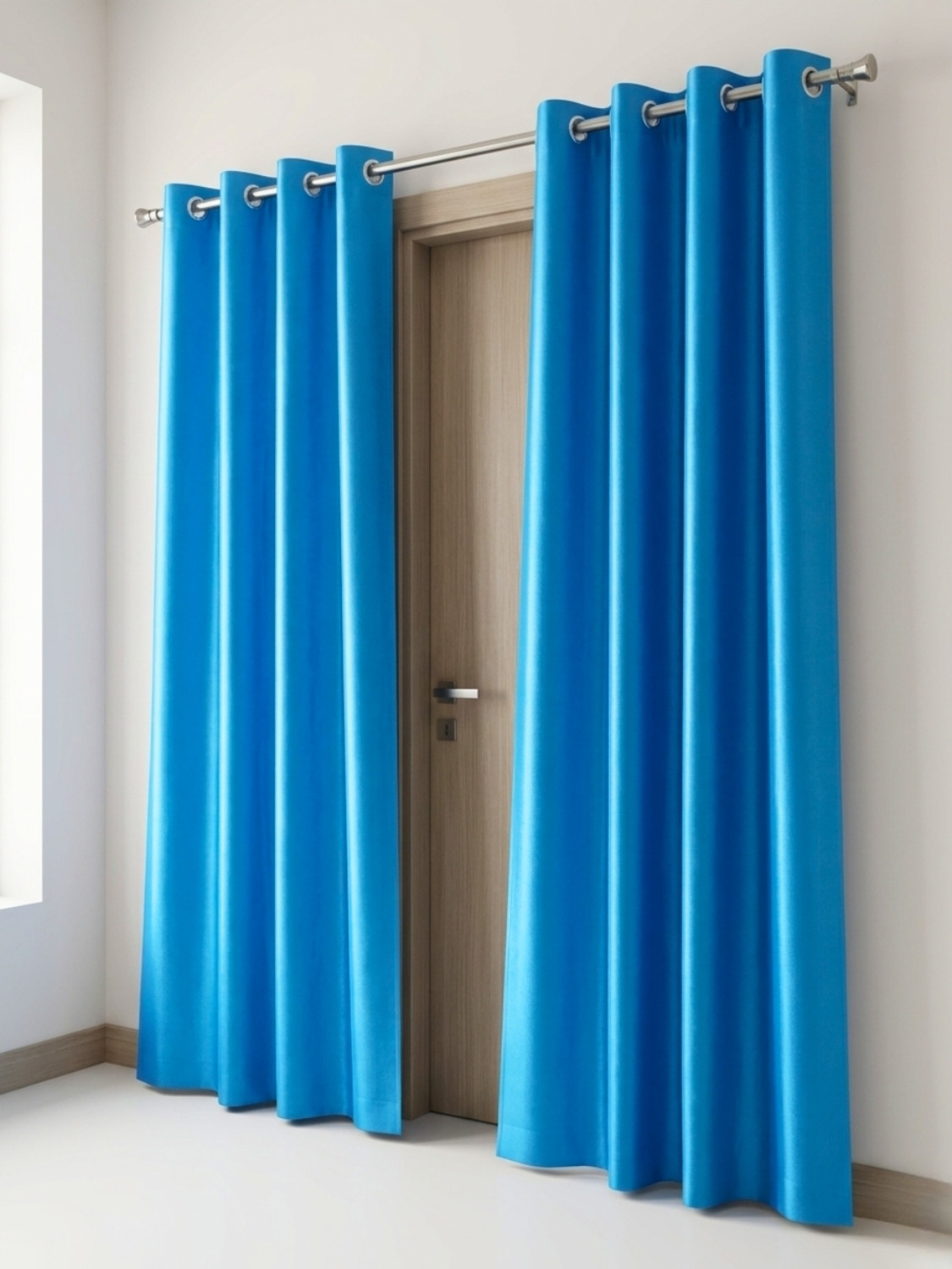 Image of Kanodia Poly Fab 152.4 cm (5 ft) Window Polyester Semi Transparent Curtain (Pack Of 2)
