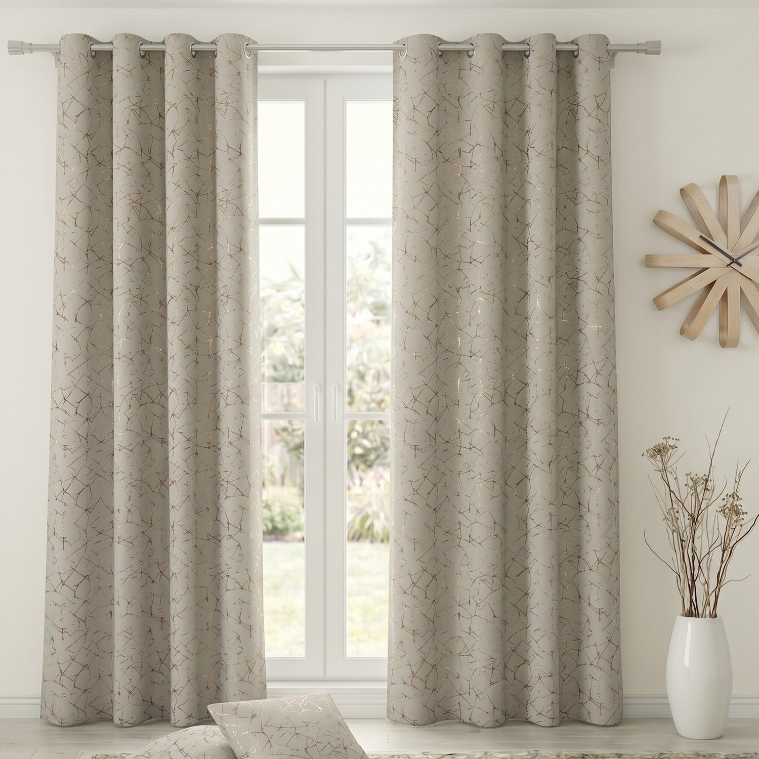 Image of Home Spark 244 cm (8 ft) Long Door Polyester Blackout Curtain (Pack Of 2)