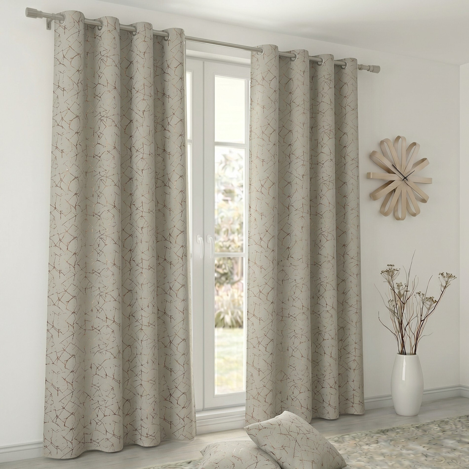 Image of Home Spark 244 cm (8 ft) Long Door Polyester Blackout Curtain (Pack Of 2)