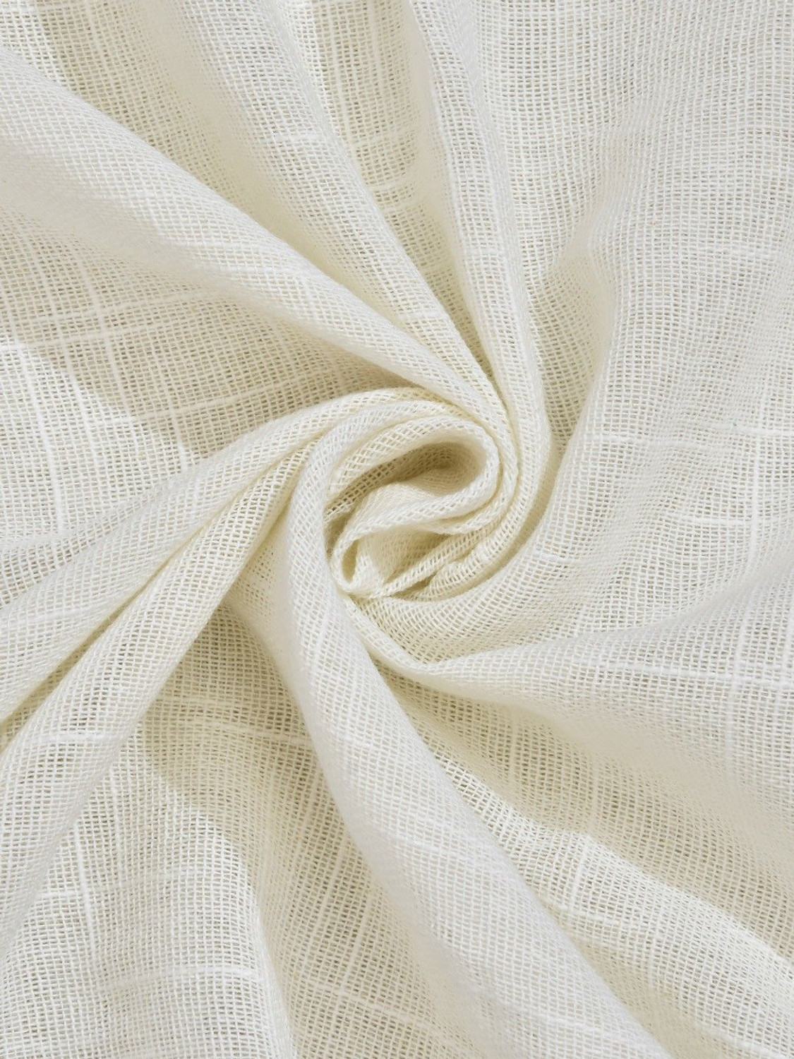 Image of LINENWALAS 228.6 cm (8 ft) Door Cotton Semi Transparent Curtain (Pack Of 2)