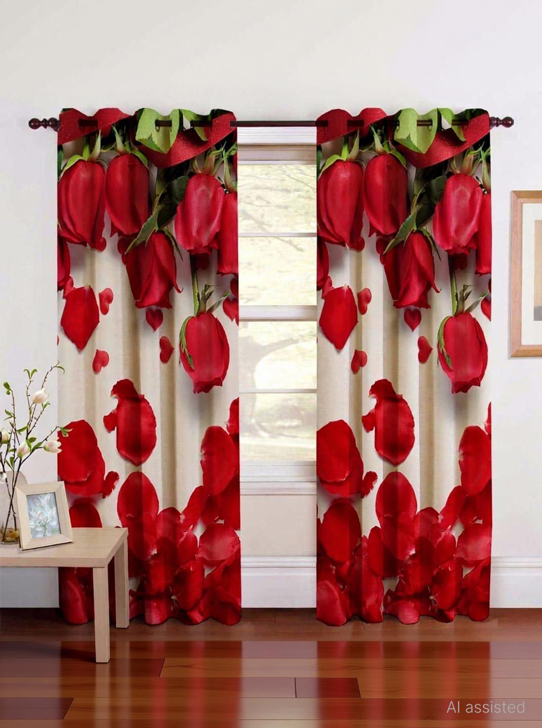 Image of BELLA TRUE 213.36 cm (7 ft) Door Polyester Blackout Curtain (Pack Of 2)