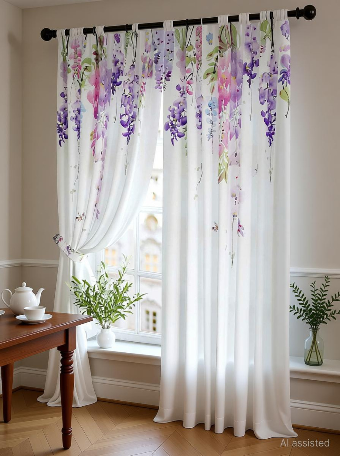 Image of BEST FAB 214 cm (7 ft) Door Polyester Room Darkening Curtain (Pack Of 2)
