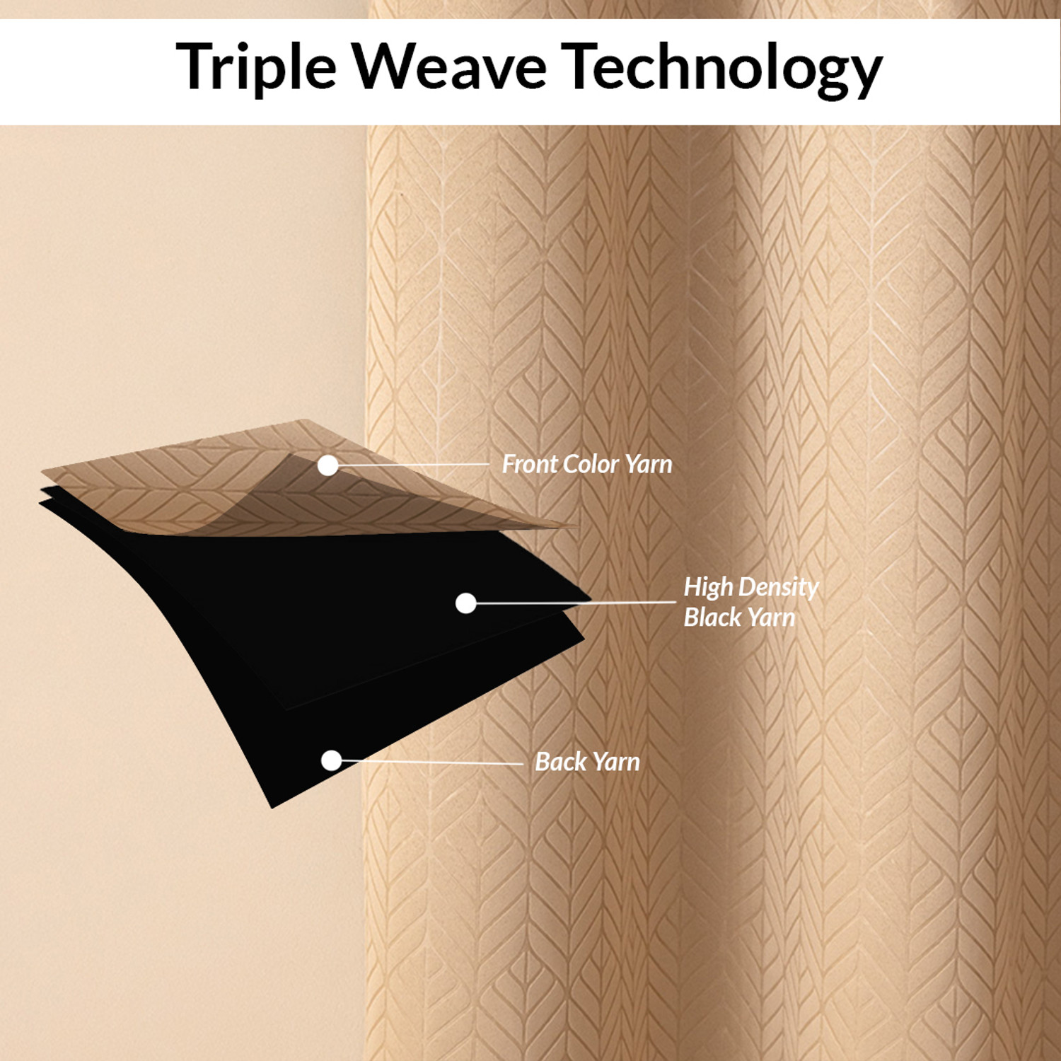 Image of HOMEMONDE 274.32 cm (9 ft) Long Door Polyester Blackout Curtain (Pack Of 2)
