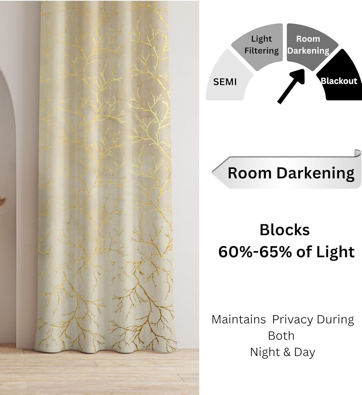 Image of Home Stylish 213 cm (7 ft) Door Velvet Room Darkening Curtain (Pack Of 2)