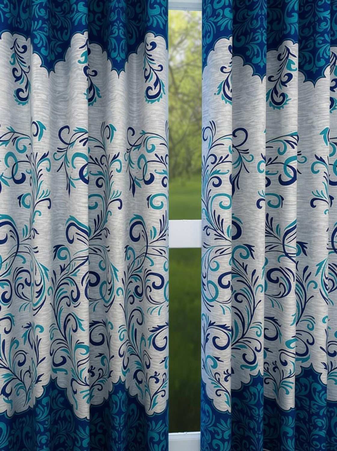 Image of AH ARTSY HOME 154 cm (5ft) Window Curtain