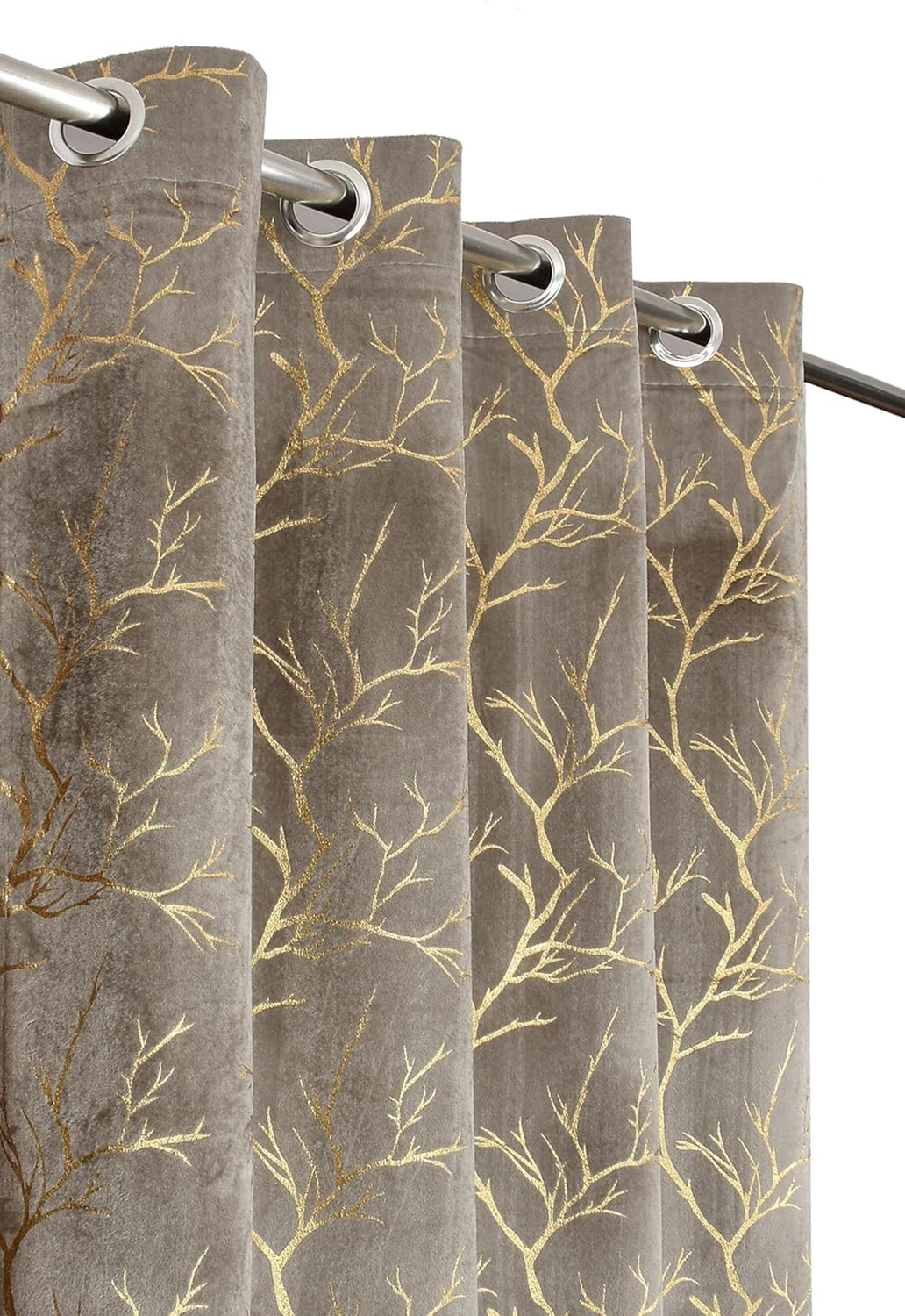Image of Galaxy Drape 274 cm (9 ft) Long Door Velvet Room Darkening Curtain (Pack Of 2)