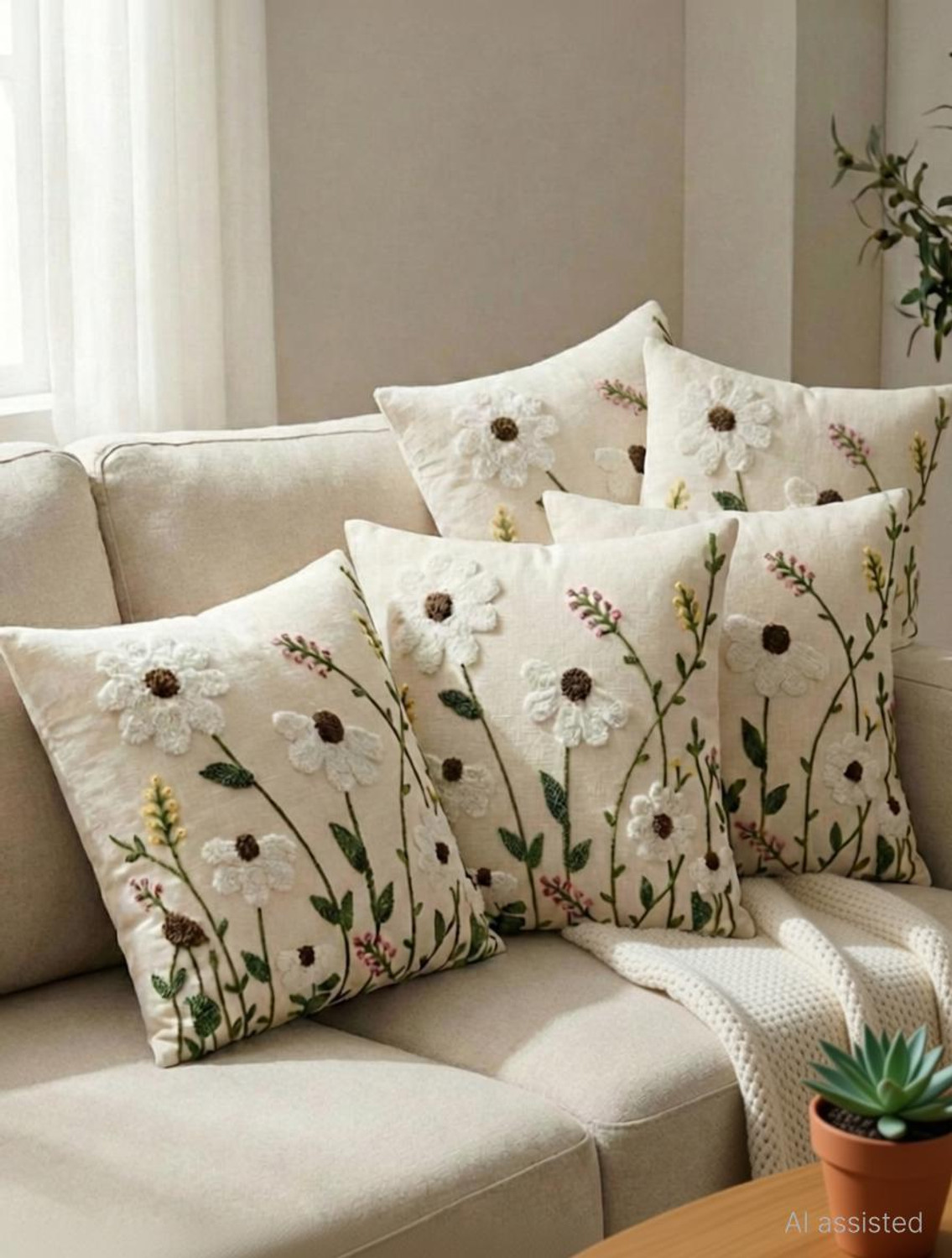 Image of Softiq Velora Linen, Cotton Cushions Cover