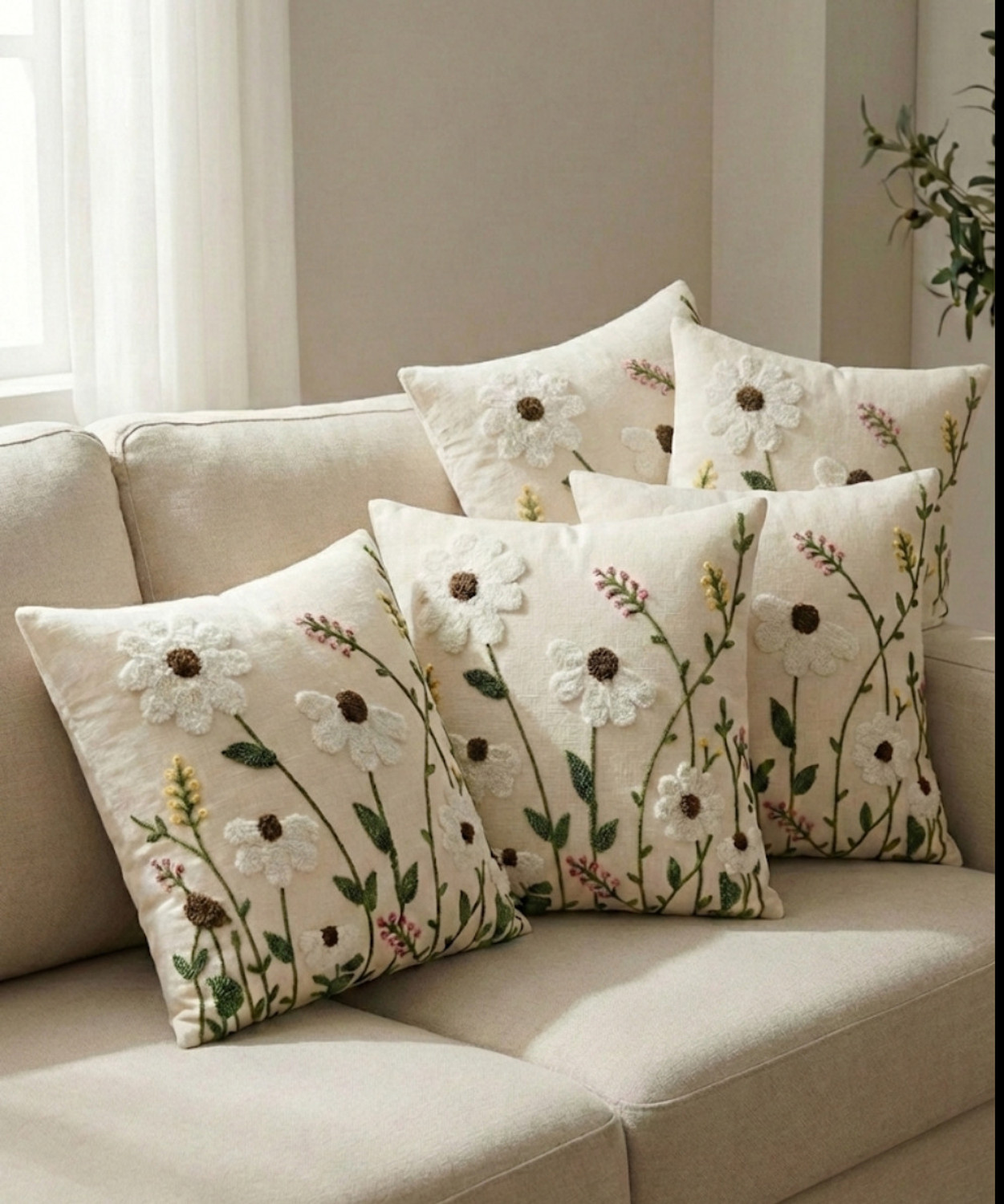 Image of Softiq Velora Linen, Cotton Cushions Cover