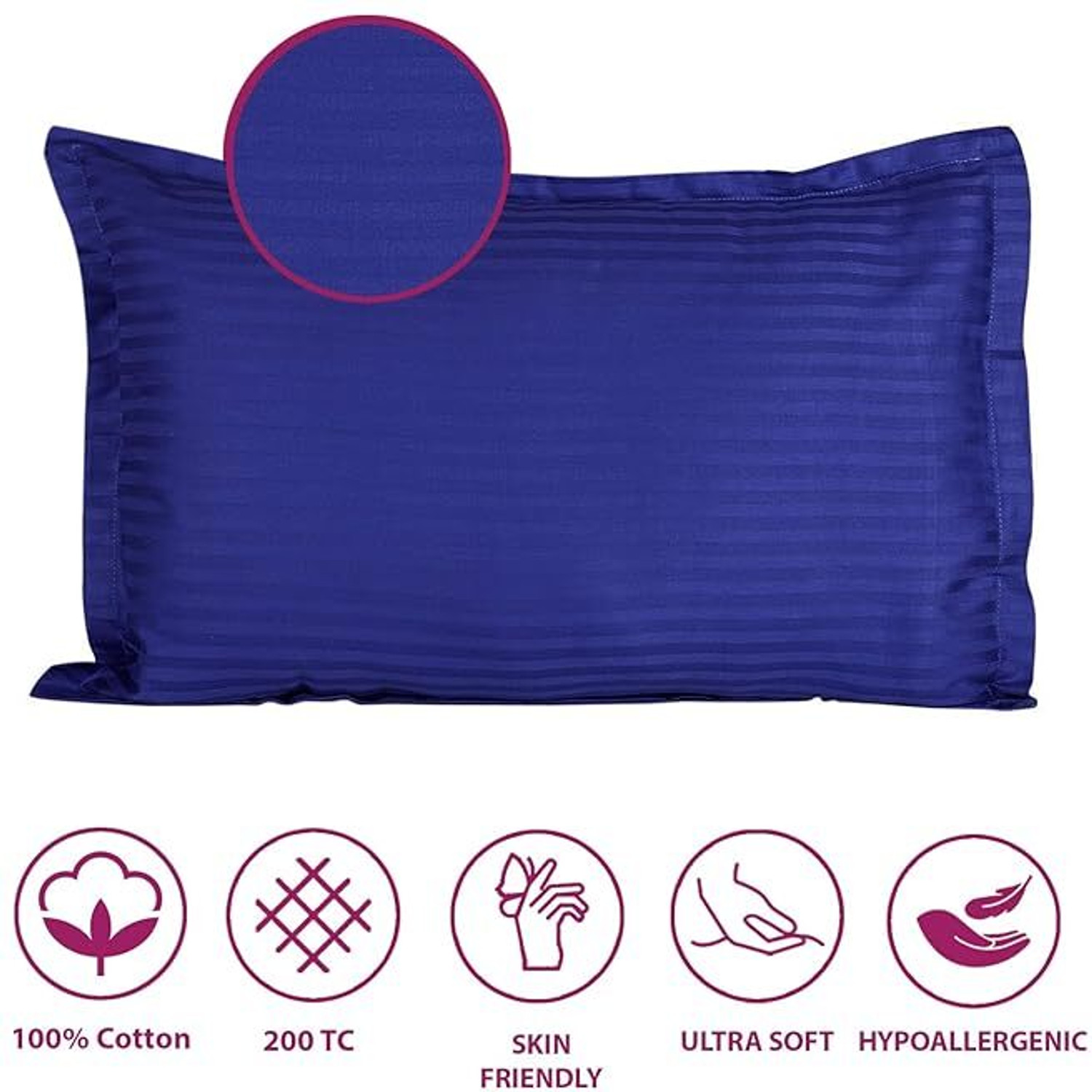 Image of MSKtrend Cotton Pillows Cover (68.58 cm*43.18 cm, Pack of 10, Blue, Red, Beige)