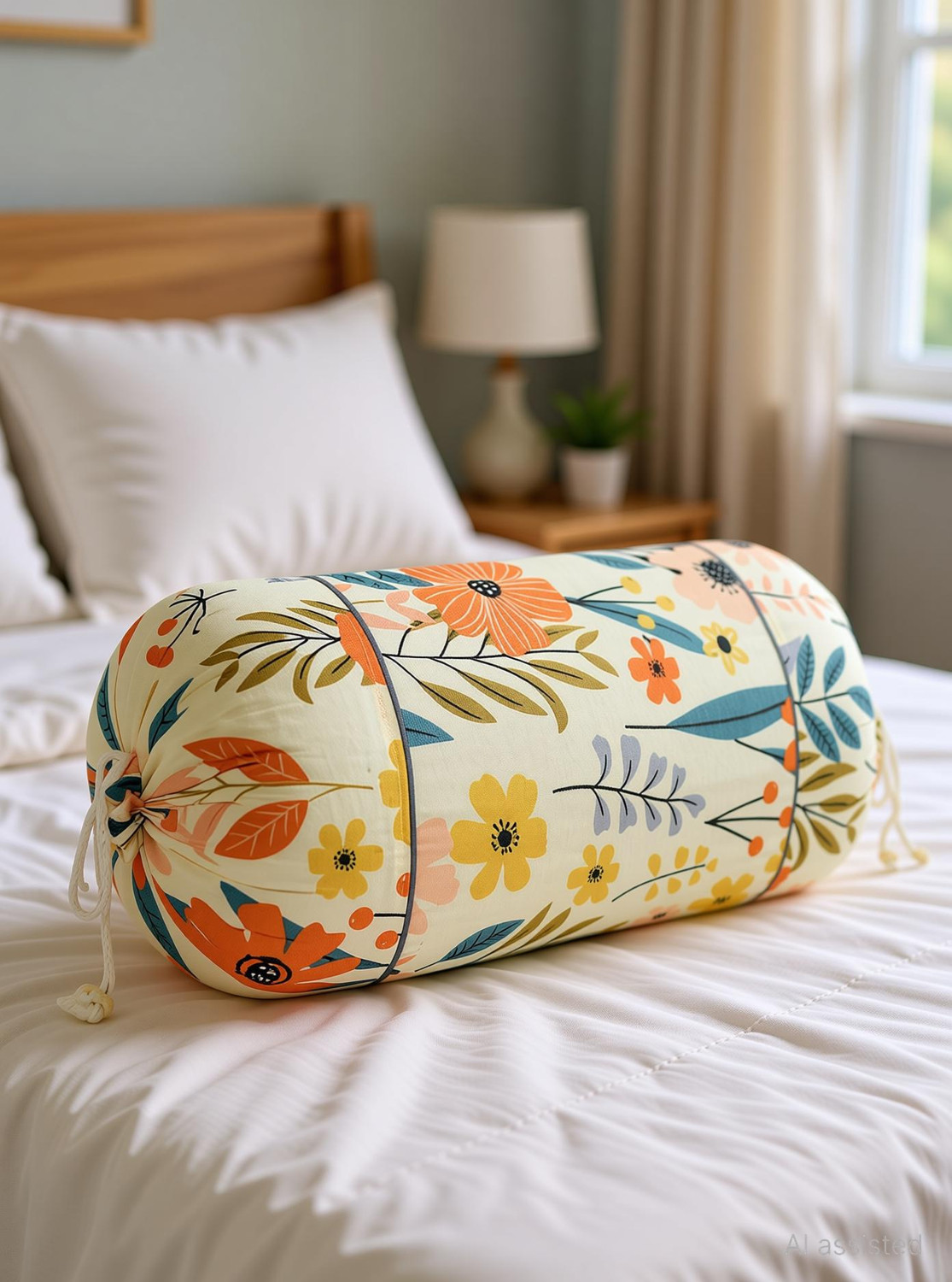 Image of KUBER INDUSTRIES Cotton Bolsters Cover