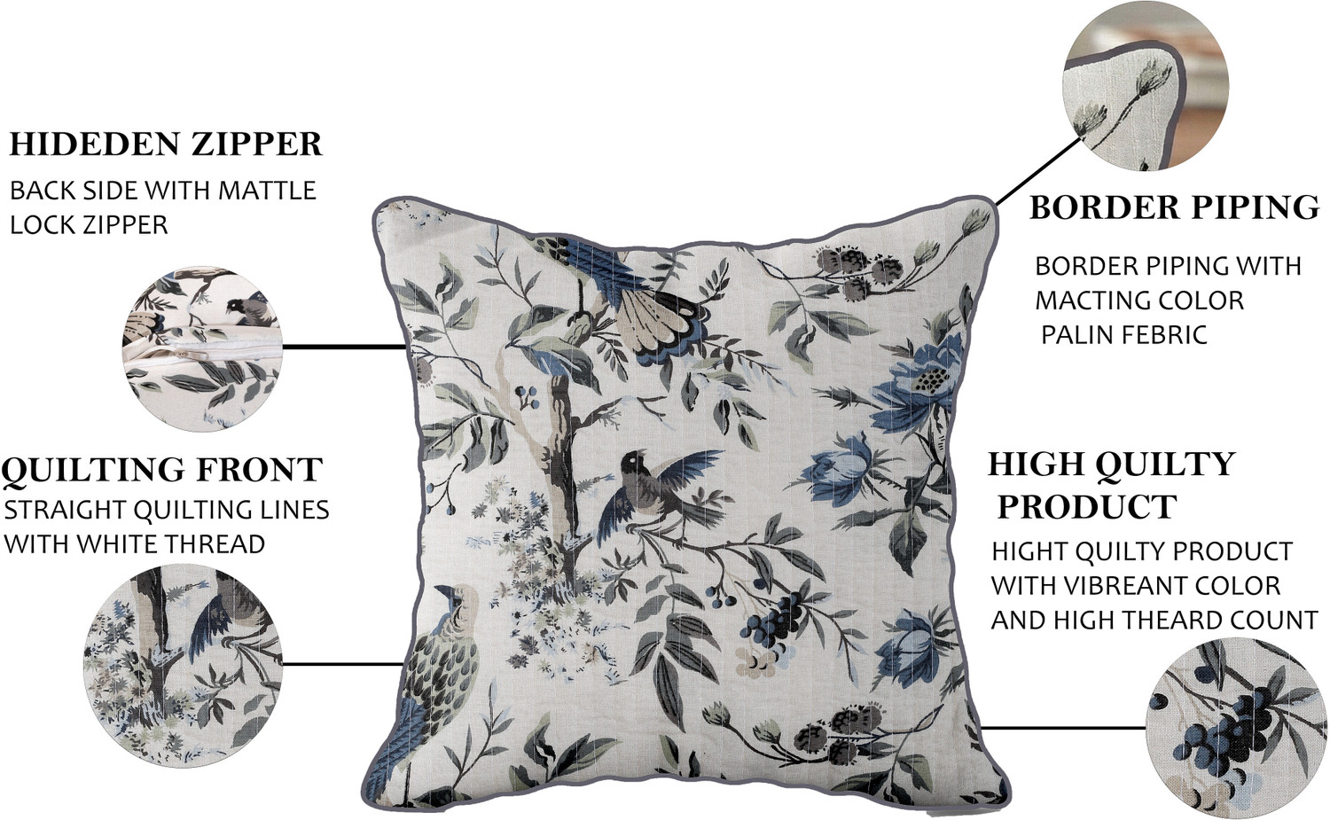 Image of SG CREATION Cotton Cushions Cover