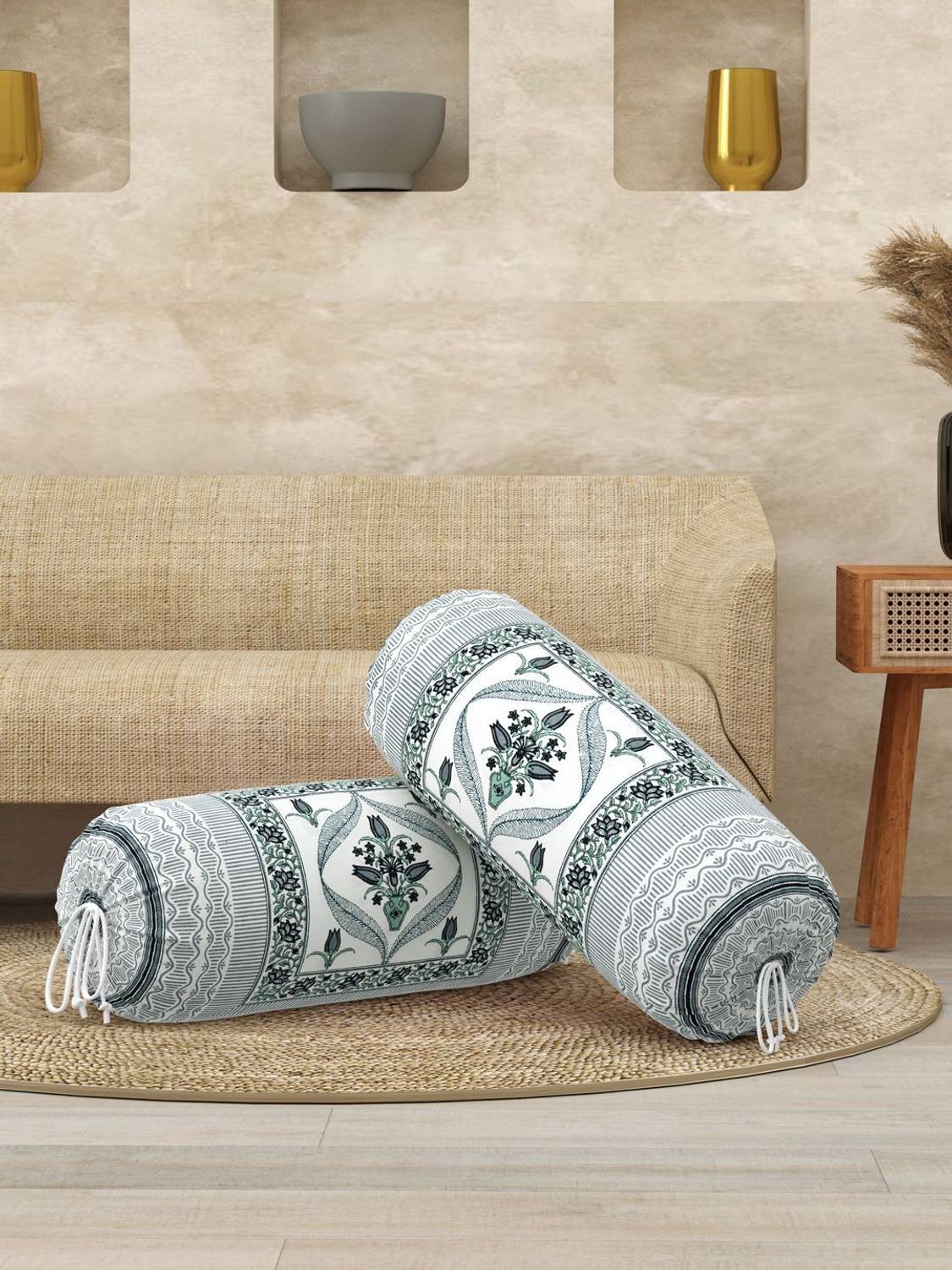 Blocks Of India Cotton Bolsters Cover