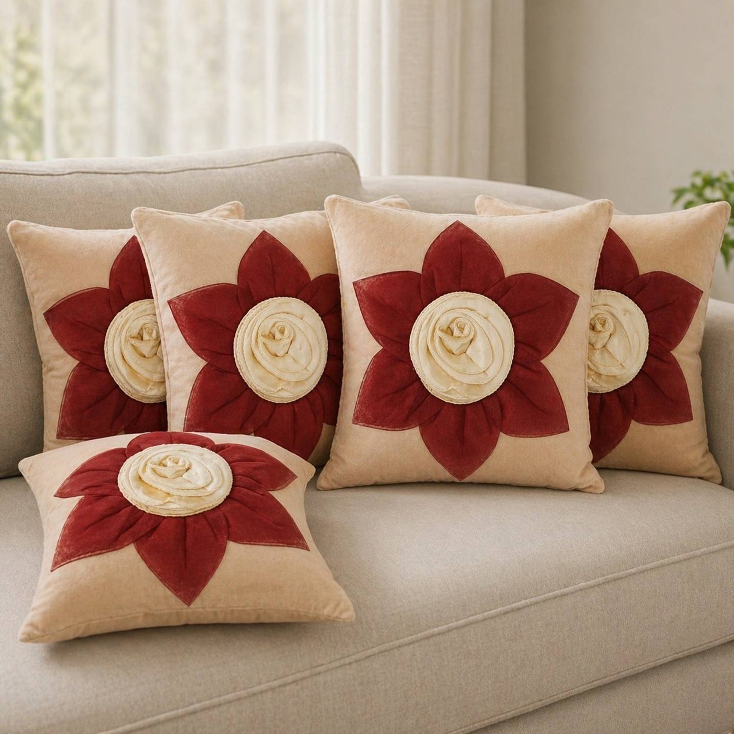 BOOSCART Silk Cushions & Pillows Cover