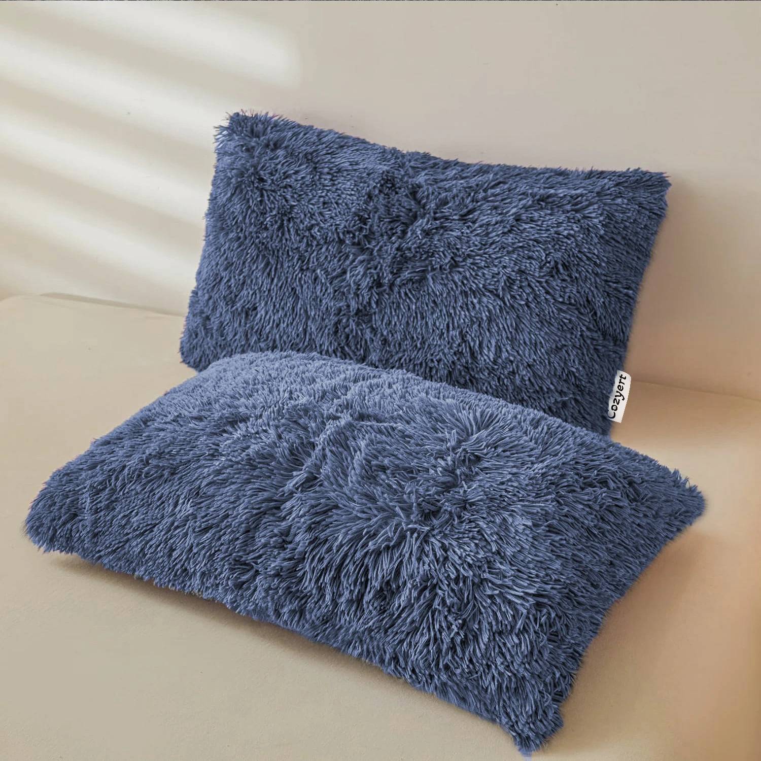 Cozyert Fur Microfiber Pillow Cover Pack of 2 - Image 1