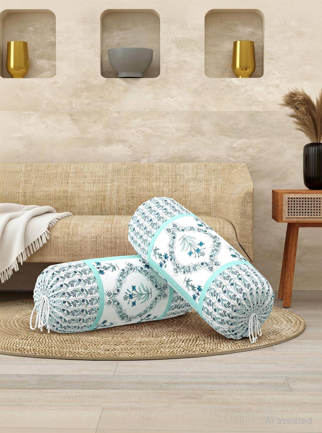 Blocks Of India Cotton Bolsters Cover