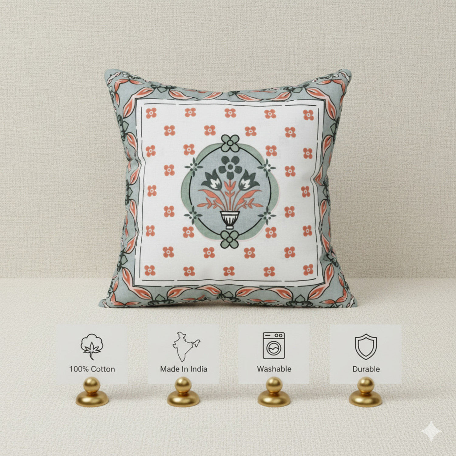 Image of HappyKraft Cotton Cushions Cover