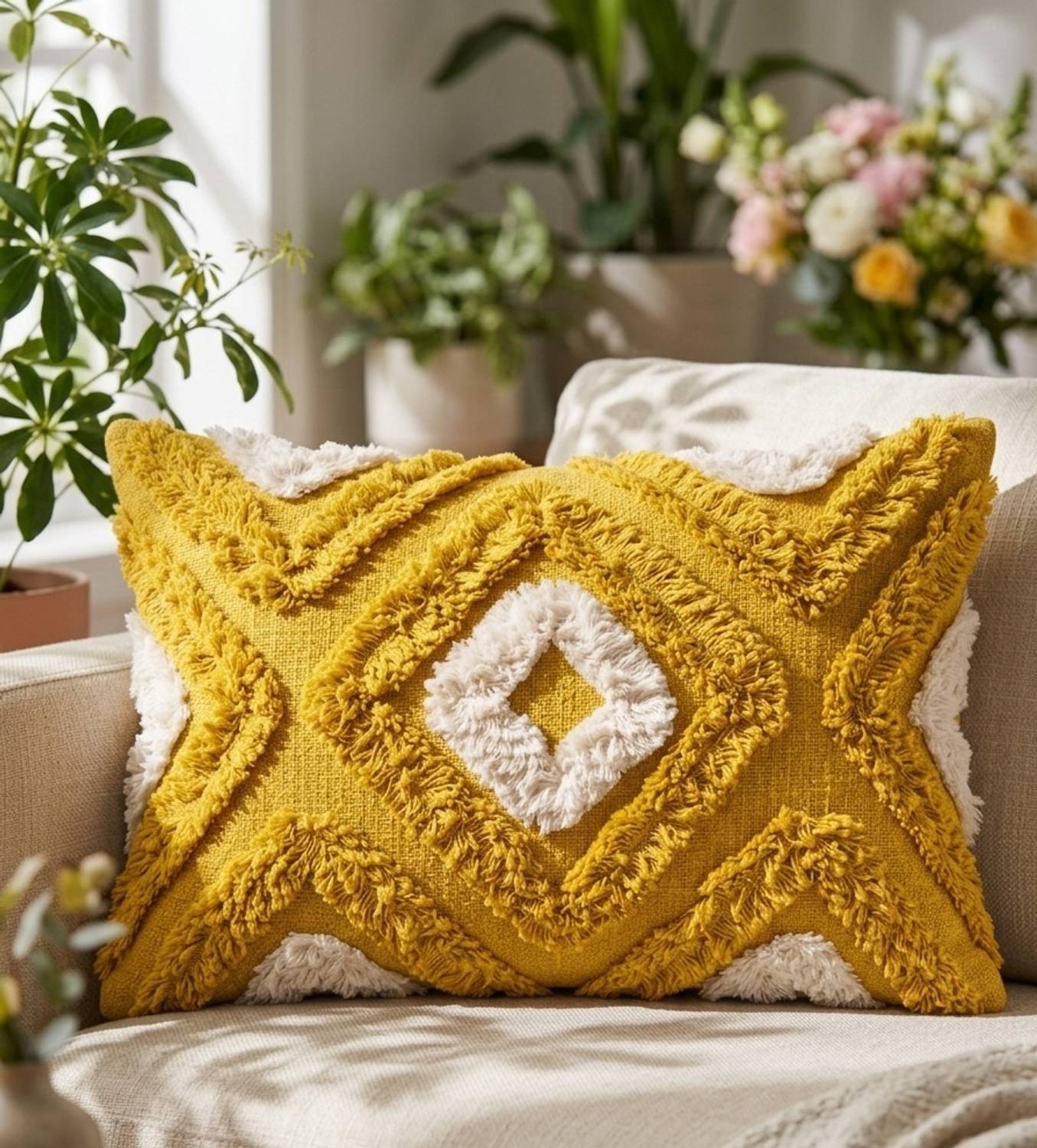 ABSTRACT INDIA Cotton Cushions & Pillows Cover
