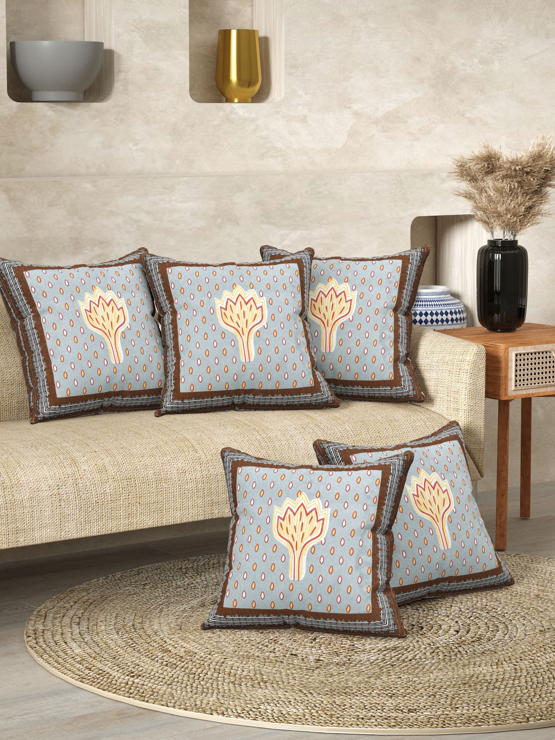 Image of HappyKraft Cotton Cushions Cover