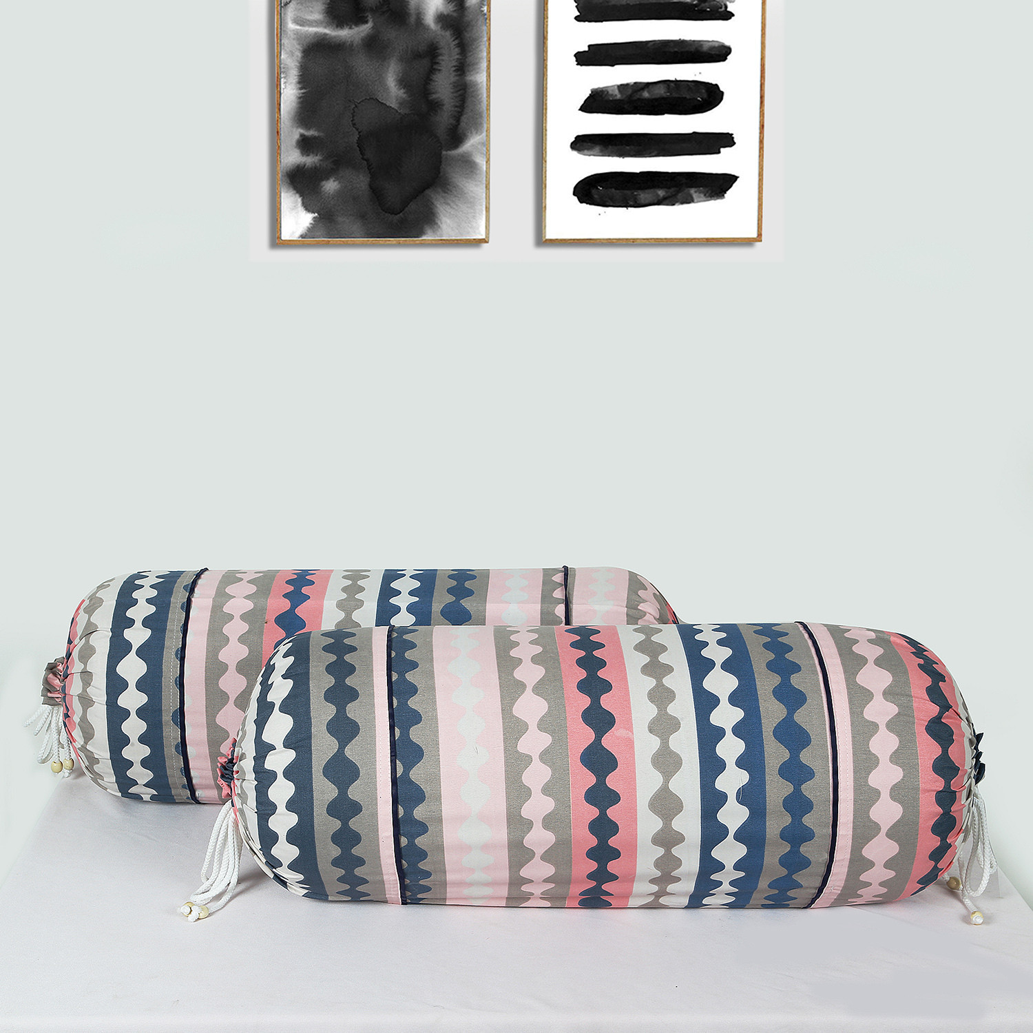 Image of KUBER INDUSTRIES Cotton Bolsters Cover