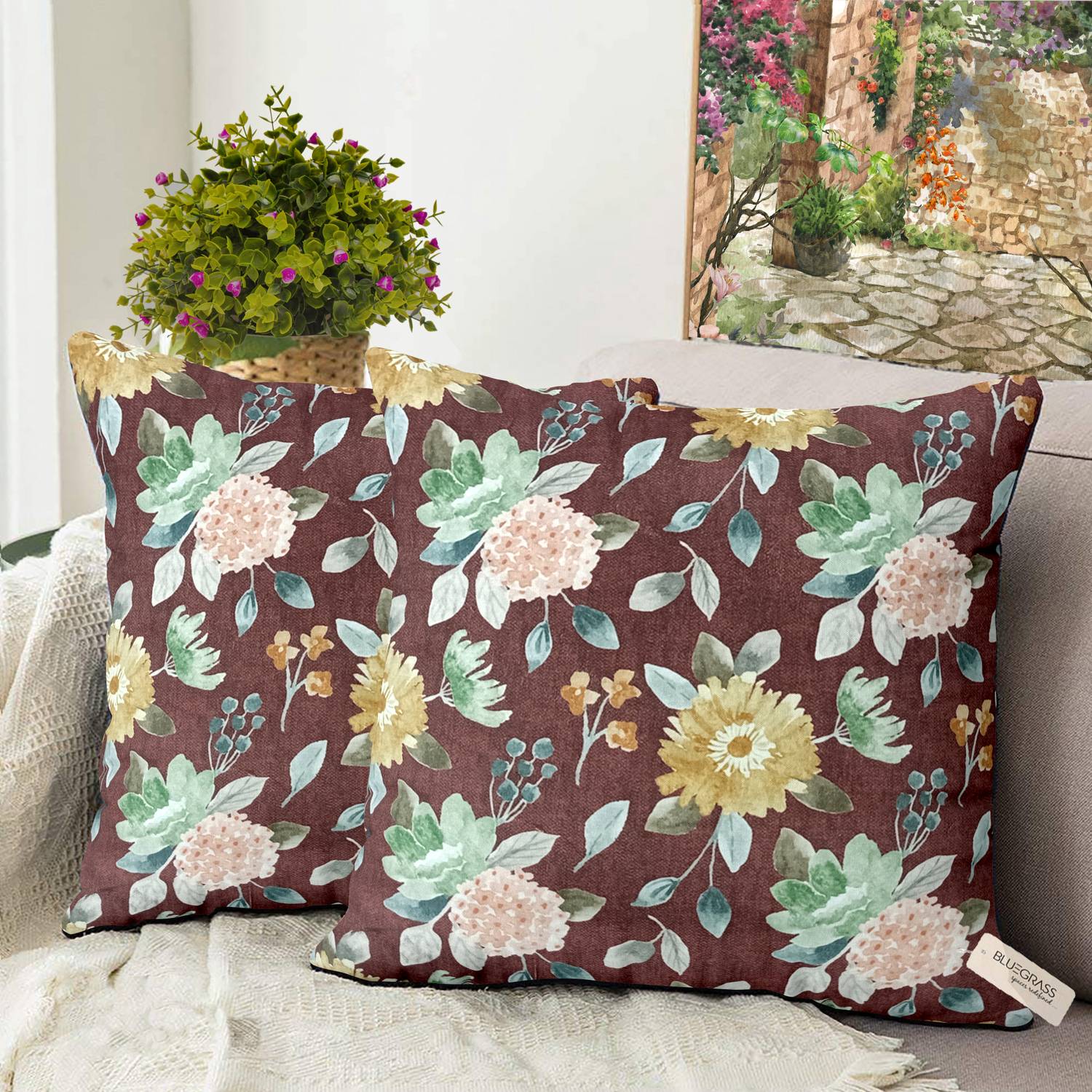 Bluegrass Velvet Cushions & Pillows Cover