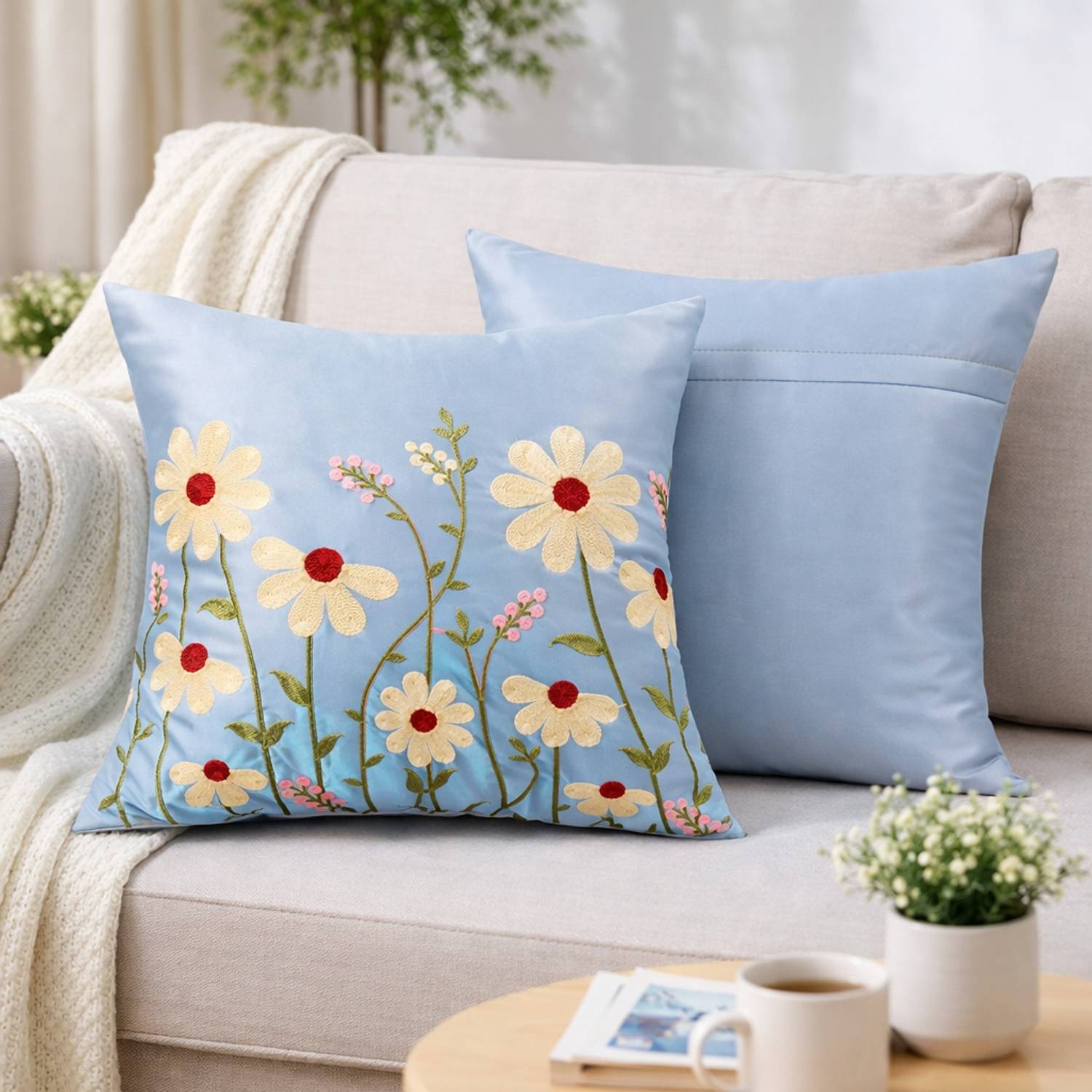 BOOSCART Satin Cushions & Pillows Cover