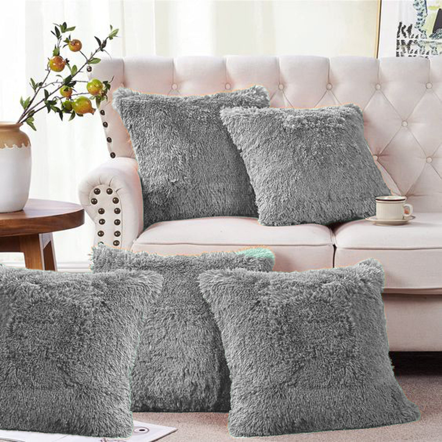 Image of PICKKART Fur Pillows Cover