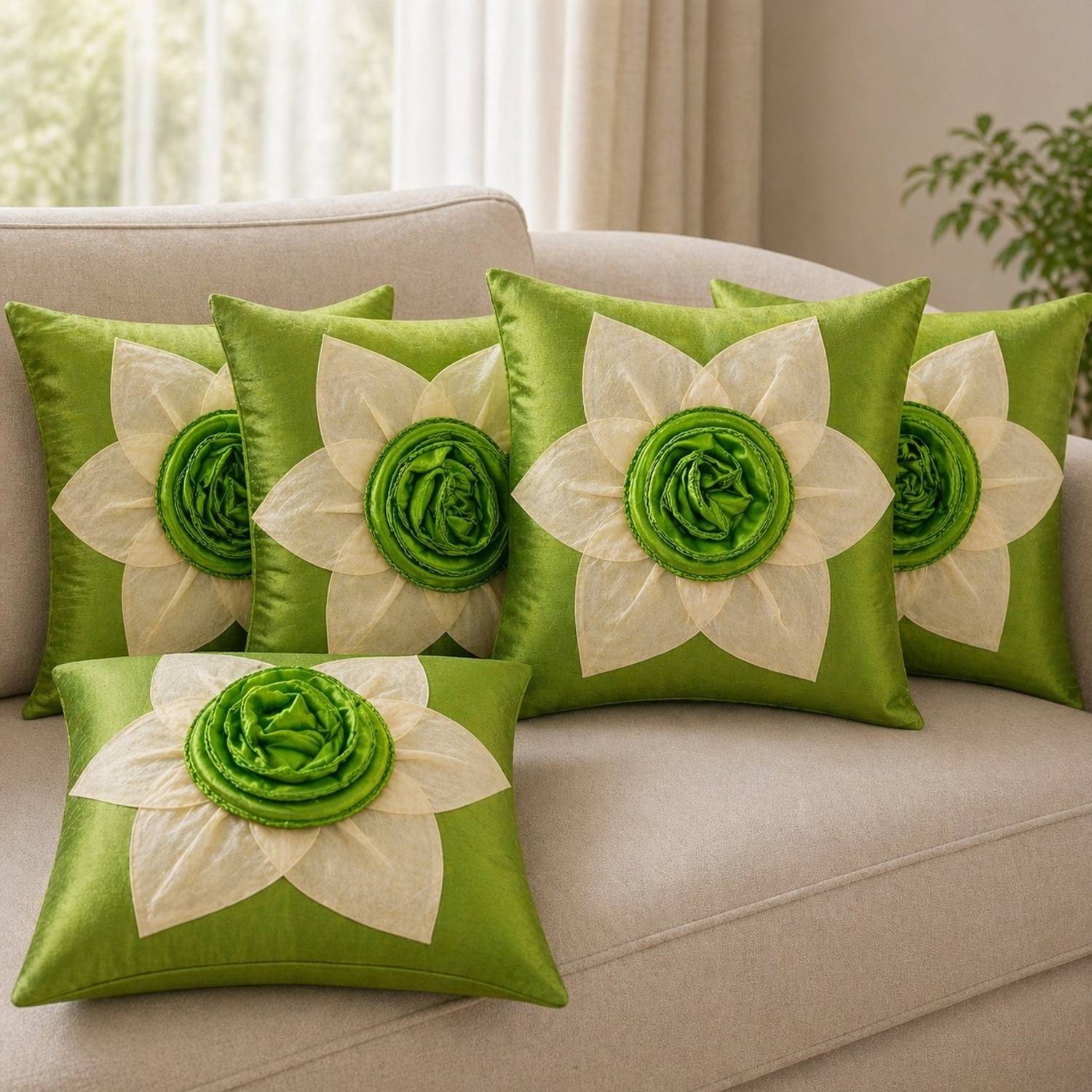 BOOSCART Silk Cushions & Pillows Cover