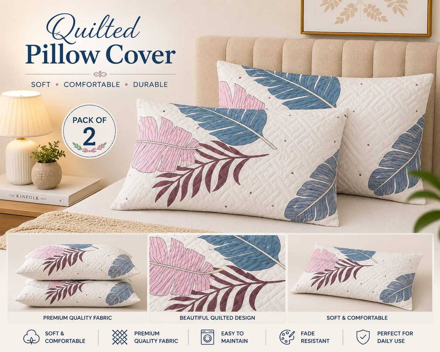 ALPHA HOME Microfiber Pillows Cover