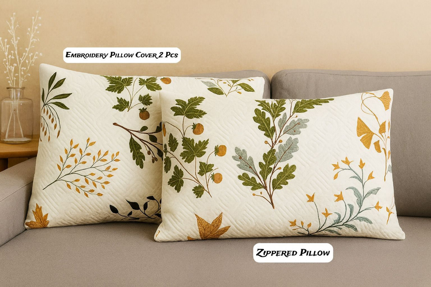 Image of Amrange Cotton Pillows Cover