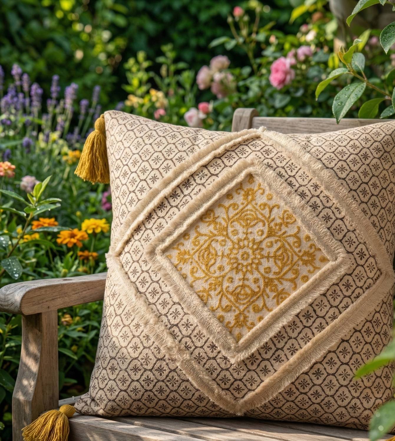 ABSTRACT INDIA Cotton Cushions & Pillows Cover