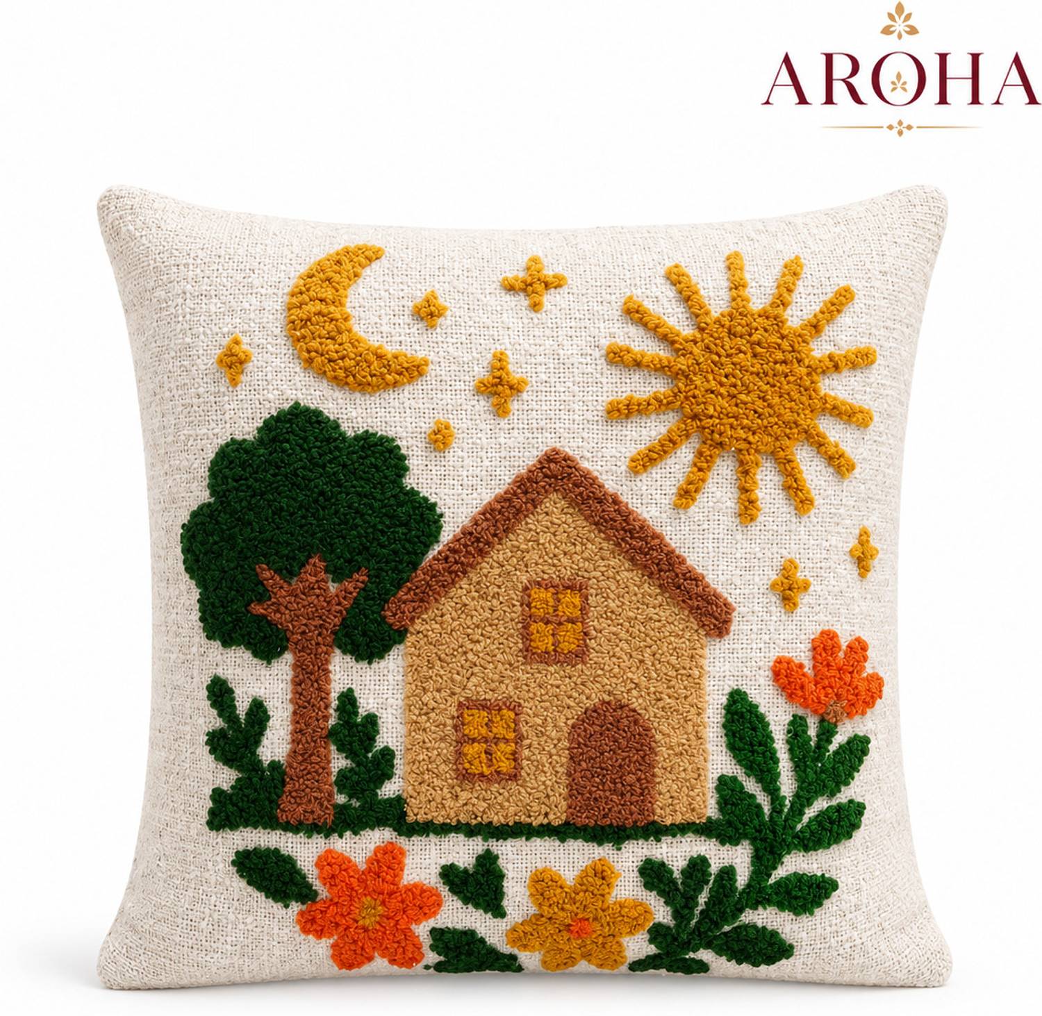AROHA Jute Cushions Cover