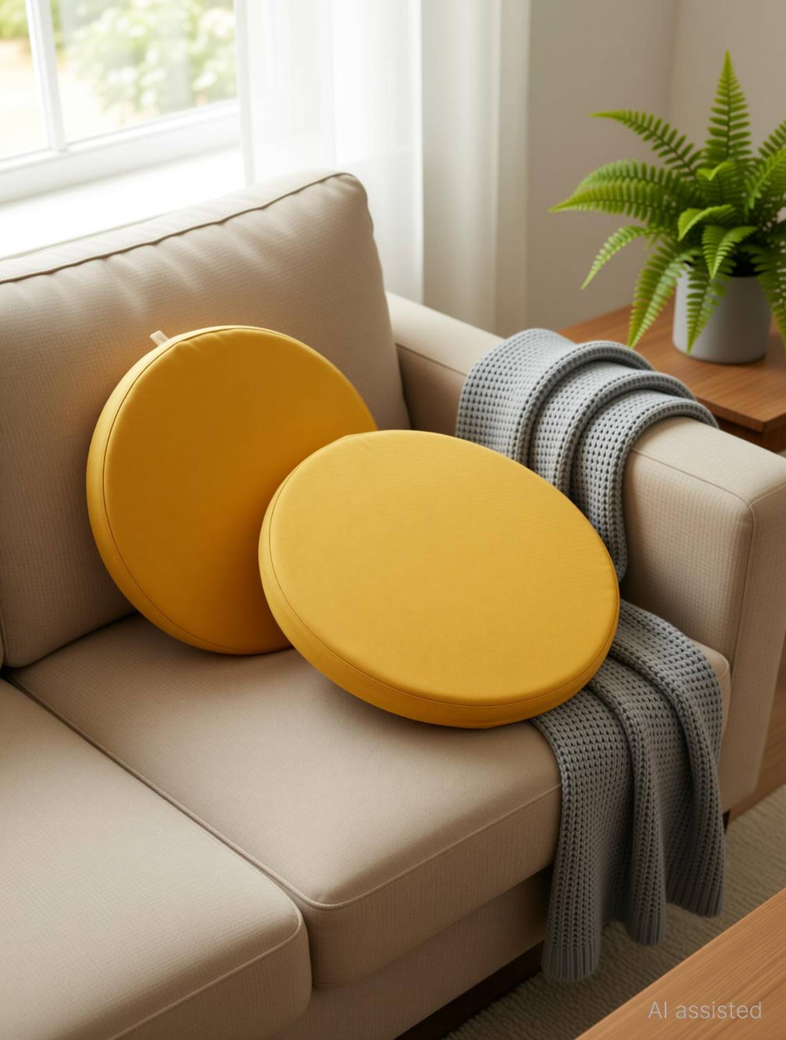 AIRWILL Foam Chair Pad Pack of 2 Solid